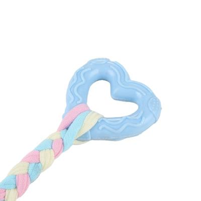 China High Quality Sustainable TPR Environmental Protection Material Love Shape Pet Toys Dog for sale