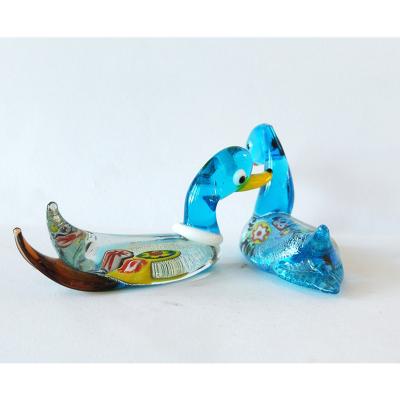 China Cute colorful handmade murano glass duck glass animal from USA Europe for sale