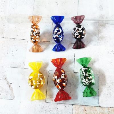 China US Europe decorative handmade murano silver foil collectale glass candies for sale