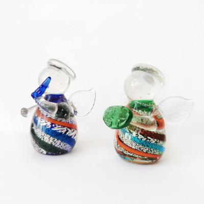 China US Europe Colorful Handmade Glass Angel House Decoration for sale