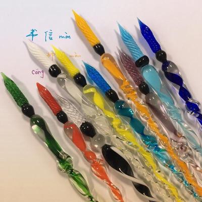 China Europe Murano Dip Glass Pen Colored Glass Pen for sale