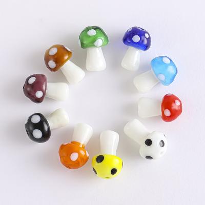 China Stone Glass Mushroom Beads Loose Beads For Jewelry Making for sale