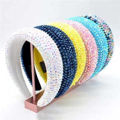 China Wholesale Designer Solid Color Bling Headbands Crystal Hair Accessories Luxury Eco-Friendly Diamond Headbands Headbands For Women 2021 for sale