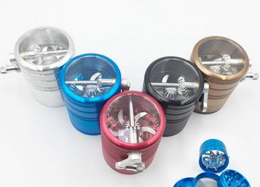 China Newest!!!4 Layer Aluminium Alloy smoking grinder herb grinder weed grinder smoking grinder for sale