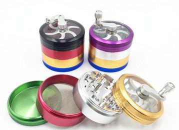 China Newest!!!4 Layer Aluminium Alloy smoking grinder herb grinder weed grinder smoking grinder for sale