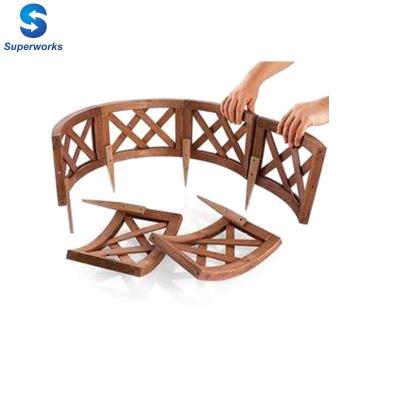 China Easily Assembled Circular Type Garden Wooden Fence for sale