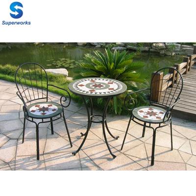 China Leisure Mosaic Garden Sets Outdoor Leisure Furniture Table And Chairs for sale