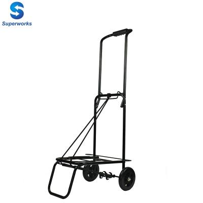 China Foldable Twisted Sidekick Handle Luggage Wheelbarrow Cart Trolley Daily With PU Wheels for sale