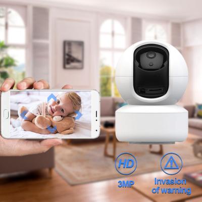 China Built-in Siren 360 Degree Body WiFi Auto Tracking Smart Wireless Camera 2 Million Pan Head Camera Two Way Audio Camera for sale