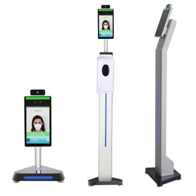 China Motion Detection 8 Inch Questionnaire Attendance Face Recognition Temperature Measurement Non-contact Face Recognition for sale