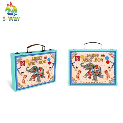 China School Art Set For Kids Customized Portable Children Art Set In Wooden Box 41P for sale