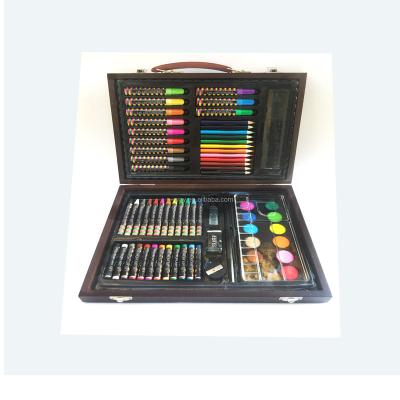 China School Art Set For Children Customized Portable Children Art Set In Wooden Box 68P for sale