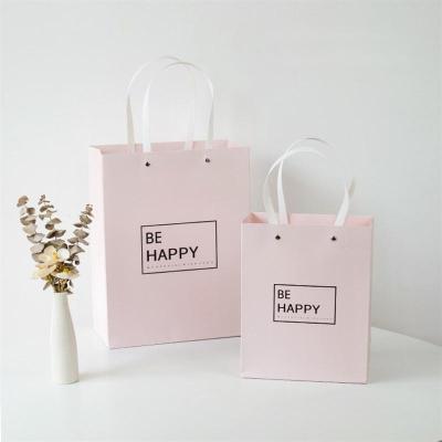 China YOUYUAN Recyclable Customize Logo Craft Jewelry Paper Bag Packaging Biodegradable Reusable Shopping Paper Bag for sale