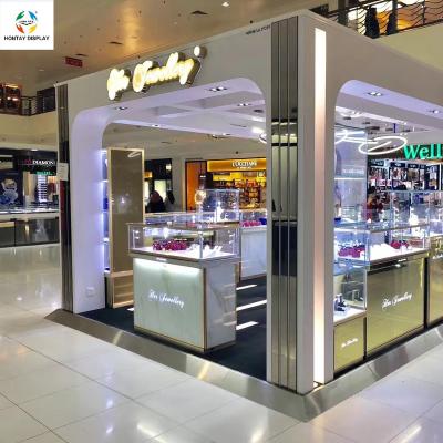 China Shopping mall jewelry kiosk luxury lighting design and wholesale different shopping mall jewelry kiosk factory style glass custom lighting luxury jewelry showcase for sale