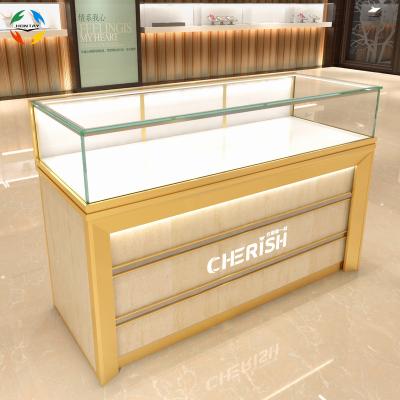 China New Arrival Tempered Glass Watch Store Showcase Top Quality Lockable Luxury Jewelery Counters For Store Display for sale