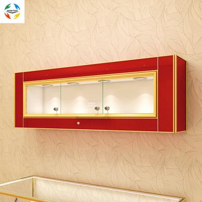 China High Quality Aluminum Edge High Quality Aluminum Edge Locking Sliding Door Retail LED Glass Display Wall Mounted Display Cabinet for sale