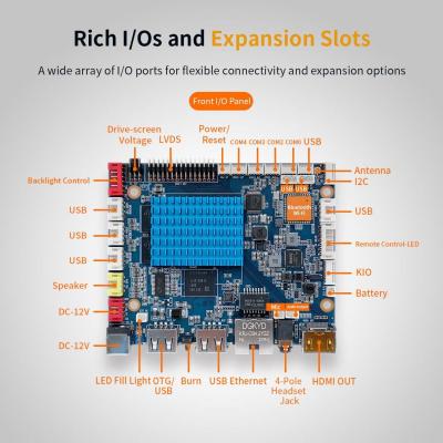 China H3 Smart HMI Motherboard Quad-core Mali-T764 4-pole 3.5mm jack Headphone for sale