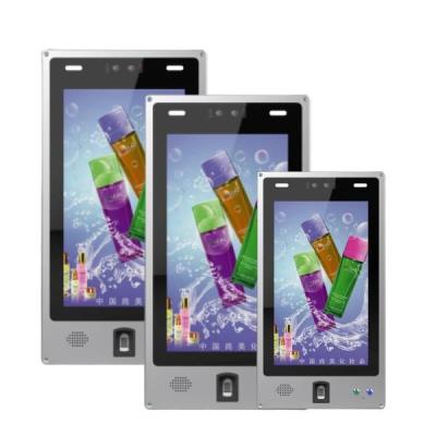 China Wall Mounted Access Control Fingerprint Biometric Device 15.6 Inch Single Screen for sale