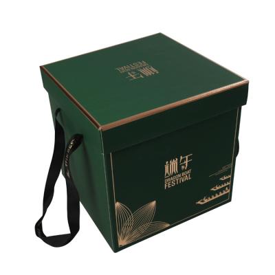 China Original Custom Recycled Materials Eco Friendly Printed Logo Printed Gift Wrapping Paper Box Design Packaging Box Large With Ribbon for sale