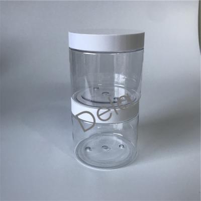 China Wholesale Cosmetic Packaging Round Empty Wide Mouth PP Face Cream Bottle Plastic Jars With White Lids for sale