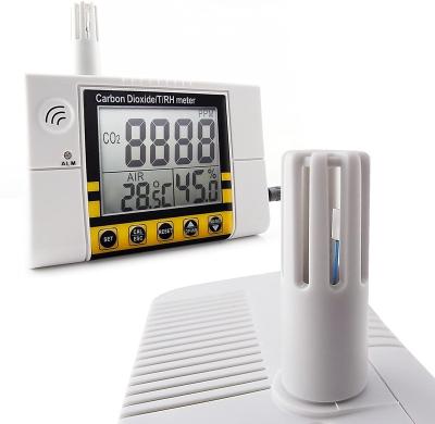 China Carbon Dioxide Temperature Humidity Air Quality Monitor Meter, Wall Mountable CO2 Detector, Indoor RH IAQ Air Quality Sensor CO2-8 for sale