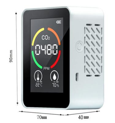 China Mini CO2 Meter Temperature and Humidity Air Quality Monitor with Original Germany NDIR Sensor AEC-204 for sale