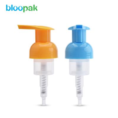 China Non large spill 40mm empty plastic foam pump, bottle with shampoo foam pump head, liquid soap dispenser with foam pump for sale