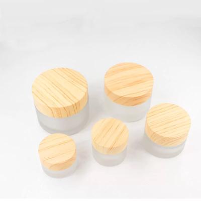 China 30g 50g 100g Cosmetic Bamboo Cosmetic Jar Blooming, BLOOMING for sale