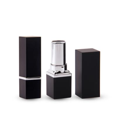 China Mini Black Glitter Lipstick Tube Plastic Packaging Square Luxury Cosmetic Empty Lipstick Tube for sale