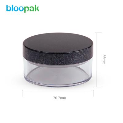 China Hot Selling Cosmetic Powder Cosmetic Case Loose Plastic Packaging Clear Luxury Loose Powder Jar for sale