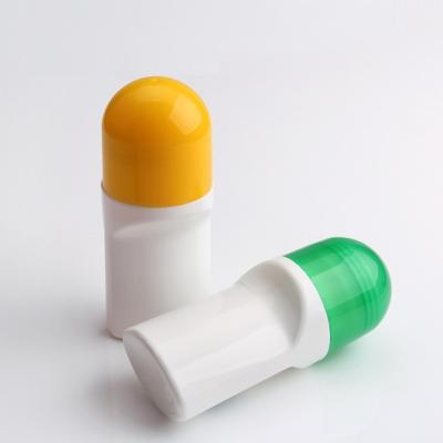 China Full Size Colorful Air Freshener Roll Container With PP Ball / Chinese Popular Roll On Bottle for sale