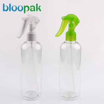 China Empty PET Spray Gun Non-Toxic Filled Round Spray 330ml Plastic Bottle for sale