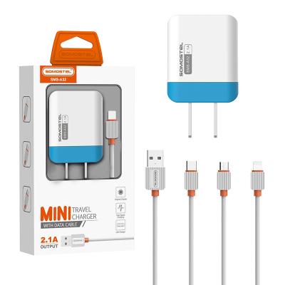 China 5V 2A Mobile Phone New Product For iphone Charger Cheapest USB Fast Wall Charger For xiaomi Travel Charger With USB-c Cable For Samsung for sale