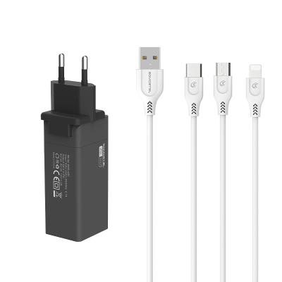 China Somostel QC3.0 Cell Phone PD 36W Cargadores Para celulares Travel Charger USB Cable EU Mobile Phone Fast Wall Charger Adapter for sale