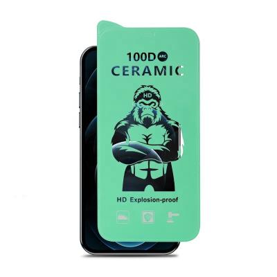 China Cell Phone 2.5D Membrane Tempered Glass 6H Clear Ceramic Screen Protector Vidrio Templado Para Celulares Anti Scratch For Iphone 12 for sale