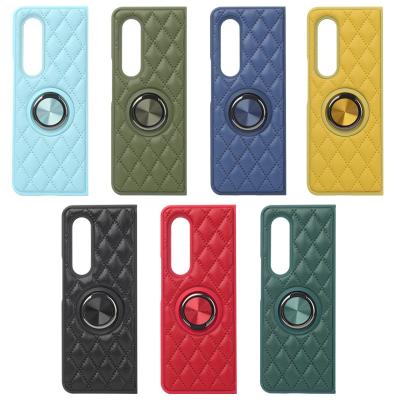 China Wholesale Cheap Foldable Shockproof Full Protective Cases PC TPU Phone Cases Anti Affix Leather With Magnetic Ring Holder for sale