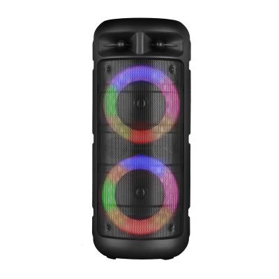 China Bass Outdoor Altavoz USB 2400 MAH Large Battery Speaker With Party Loudspeaker Lights Video Audio Call 20w Radio for sale