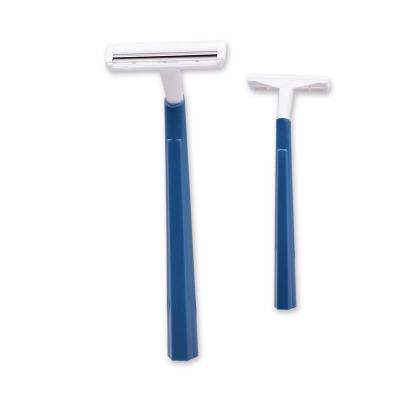 China LY-2020 Blue Handle Twin Lady Razor White Head Blade Women Razor And Female Razor for sale