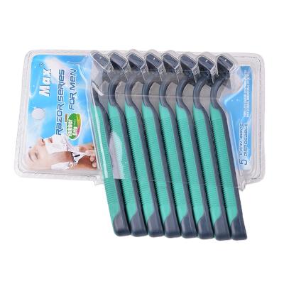 China Plastic Razor Handle Plastic Razor Max Twin Blade Economic And Rubber Twin Disposable Razor Men for sale