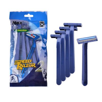 China Twin Blade Razor Two Blade Disposable Polybag Package for sale