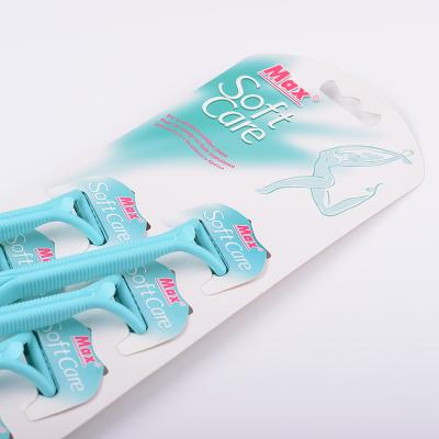 China Twin Blade Max Care Soft Blade Lady Disposable Razor for sale