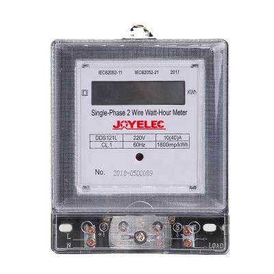 China JOYELEC Single Phase Wire Electric Energy Meter, Electronic Liquid Crystal Electric Energy Meter, KWH Meter, Digital S121L S121L for sale