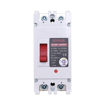 China JOYELEC QYM1-250 DC 2P 250A DC MCCB Circuit Breaker Solar Overload Protection 20KA for sale