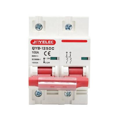 China JOYELEC QYB-125 DC 600V Solar DC MCB Mini Circuit Breaker 3A 6A 10A 16A 20A 25A 32A 40A 50A 63A DC 2P from JOYELEC QYB-125 for PV System Other for sale