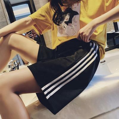 China QUICK DRY QUICK DRY Sports Shorts Lady In Summer Up High Leg Five Leg Student Short Pants Comfortable Leisure Time Waisted Running Pants for sale