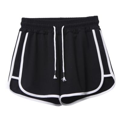 China Black QUICK DRY Female Loose High Waisted Korean Sports Shorts Summer Waist Student Soft Running Casual Wide Leg Pants Wide Leg Pajamas for sale