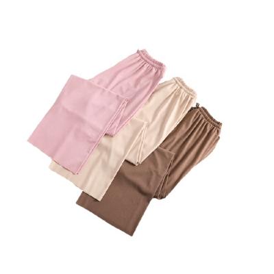 China QUICK-DRY QUICK-DRY ice silk wide-leg pants women's high waist to drape summer loosely wiping nine point casual straight pants for sale