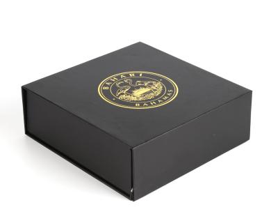 China Square Matte Black Gift Cardboard Packaging Box Customized Brand Logo Paper Box Recyclable Classic Quality for sale