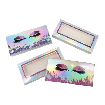 China Handmade Custom Printed Cardboard Rigid Eyelash Box Magnetic Paper Box With Window for sale