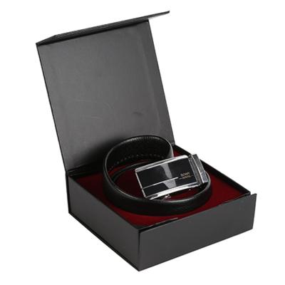 China Fashion Men Leather Belt Storage Gift Box Recyclable Luxury Belt Packaging Box for sale